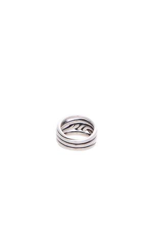  David Yurman Silver Wide Continuance Ring - Size 8