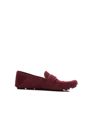 Gucci Burgundy Suede Mens Driving Loafer - US Size 8.5