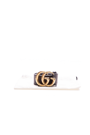 Gucci Black Marmont Wide Belt  - Size 38