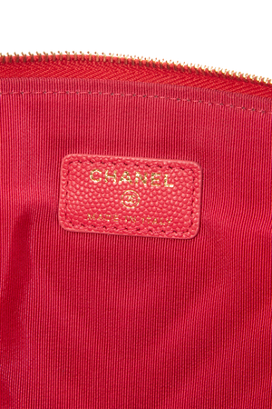 Chanel Pink Chevron O Pouch