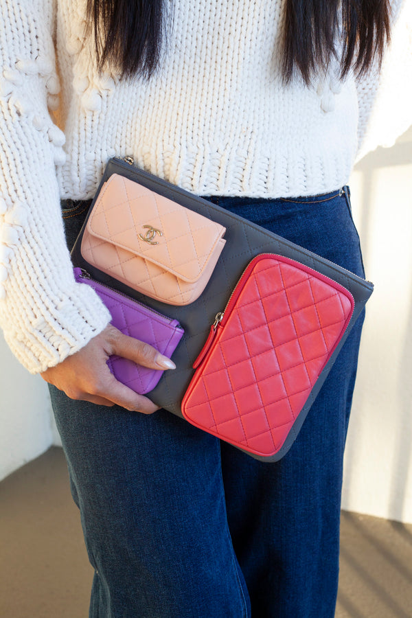 Chanel Multipocket Quilted Pouch - Couture USA