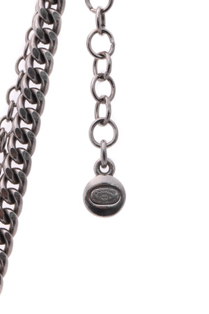 Chanel Silver Pearl Multi-Chain Necklace