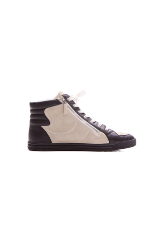 Chanel Logo High Top Sneakers - Size 10.5