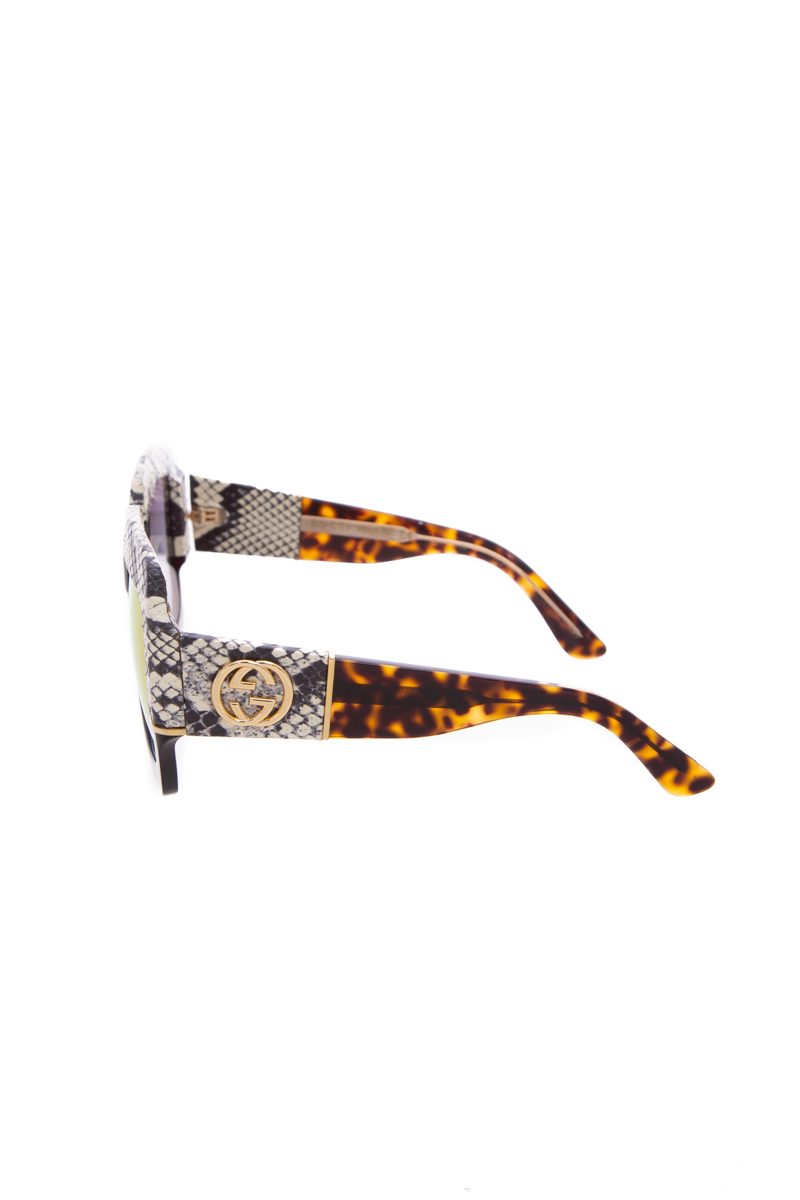 Gucci Snakeskin Oversized Sunglasses Couture USA