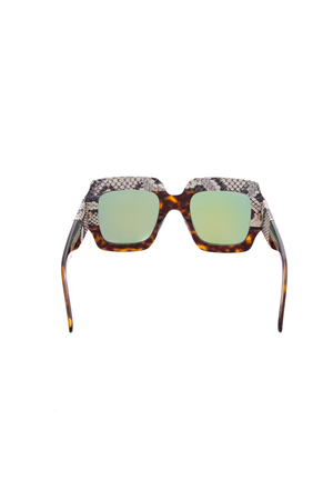 Gucci Snakeskin Oversized Sunglasses