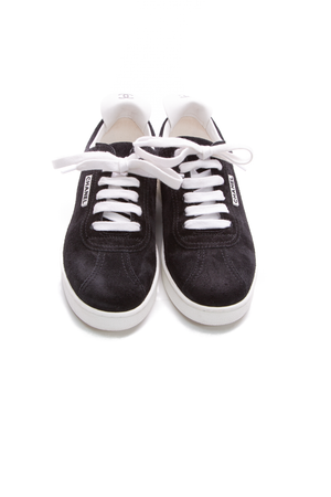 Chanel Interlocking CC Suede Sneakers