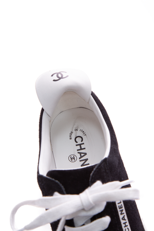 Chanel Interlocking CC Suede Sneakers