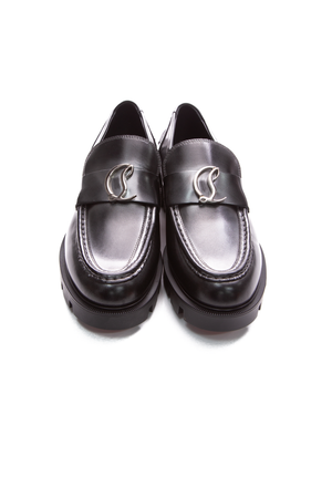 Louboutin Silver Moc Lug Loafers