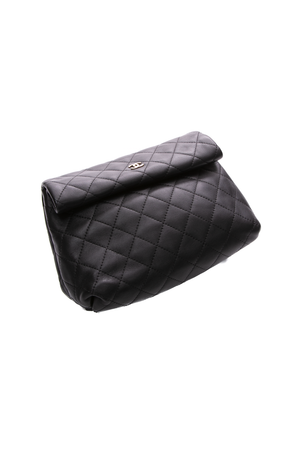 Chanel Black Foldover Clutch Bag