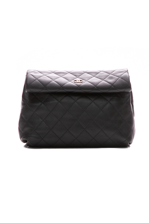 Chanel Black Foldover Clutch Bag