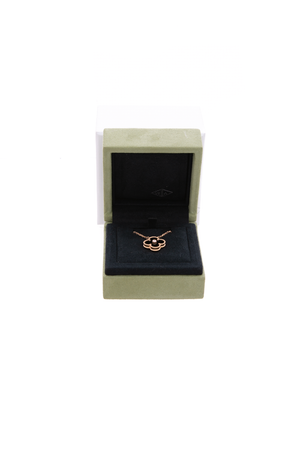 Van Cleef & Arp Alhambra Onyx and Diamond Pendant Necklace