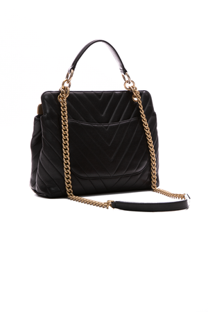 Chanel Chevron Chain Top Handle Bag