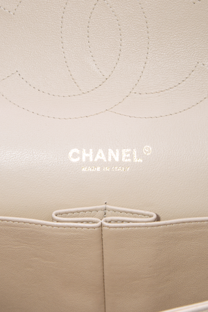 Chanel Beige Classic Double Flap Bag 