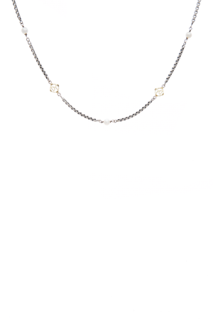 David Yurman Pearl Station Necklace