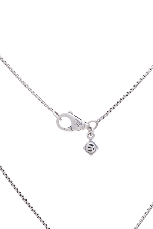 David Yurman Silver Onyx Crossover Pendant Necklace