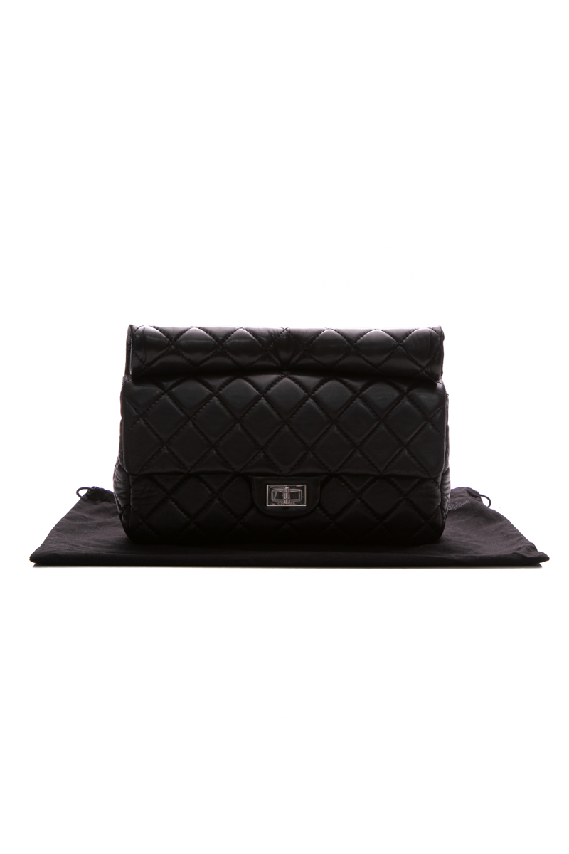 Chanel Black 2.55 Roll Reissue Clutch