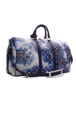 Louis Vuitton Blue Bandana Keepall Bandouliere 