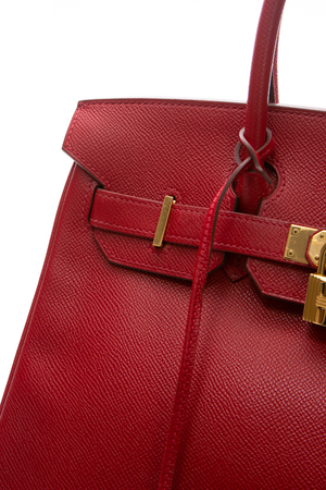 Hermes Red Epsom Birkin Bag