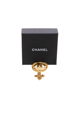 Chanel Vintage CC Cross Brooch