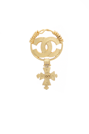 Chanel Vintage CC Cross Brooch