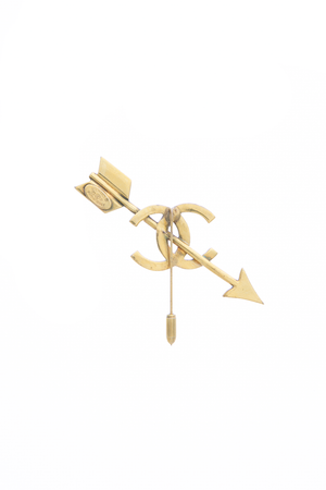 Chanel Vintage Bow And Arrow Brooch