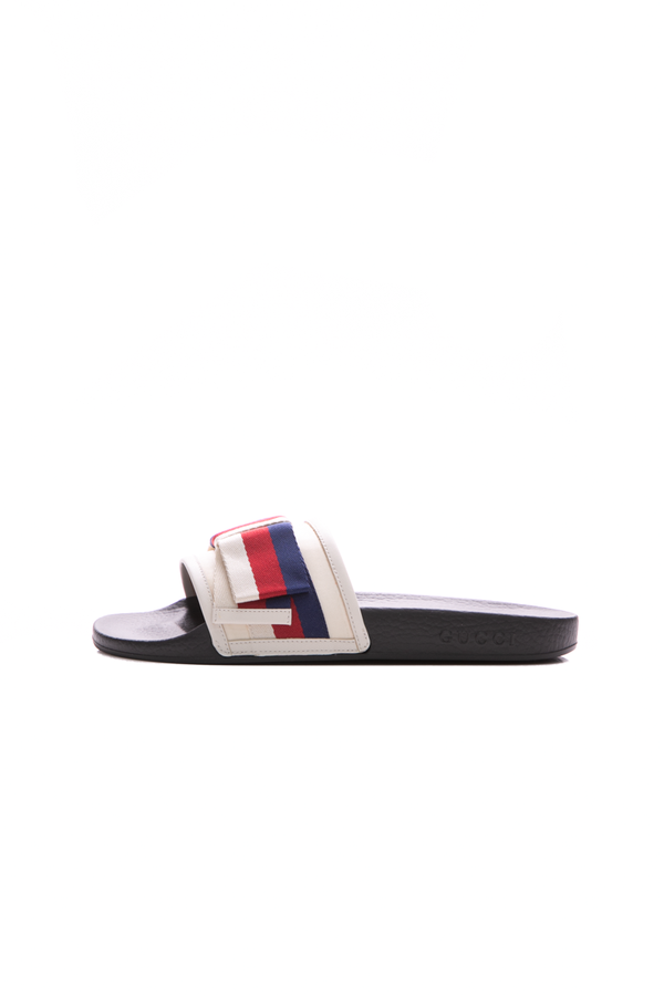 Gucci bow fashion slides white