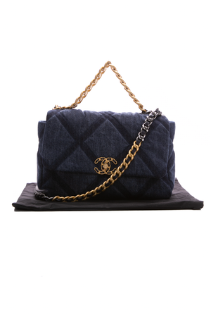 Chanel Blue Denim Chanel19 Flap Bag