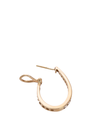 Designer Gold 14K Diamond Hoop Earrings