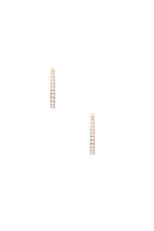 Designer Gold 14K Diamond Hoop Earrings