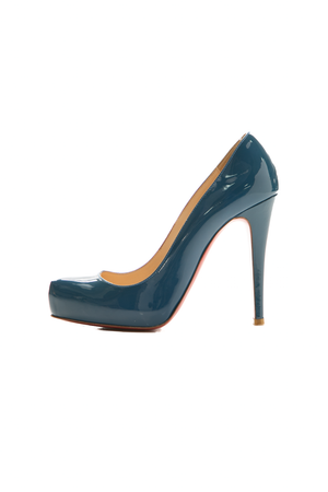 Christian Louboutin Blue Rolando 120 Pumps - Size 37