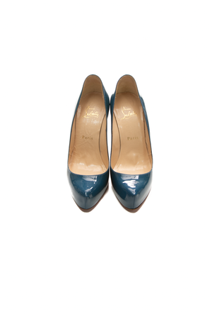 Christian Louboutin Blue Rolando 120 Pumps - Size 37