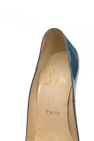 Christian Louboutin Blue Rolando 120 Pumps - Size 37