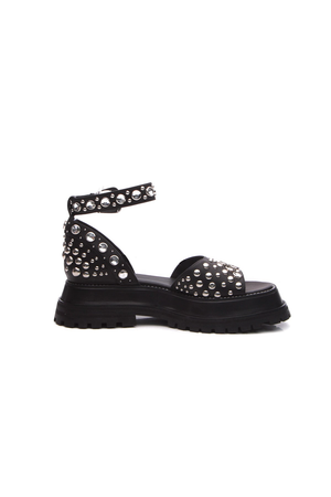 Burberry Black Barnsby Stud Sandals 