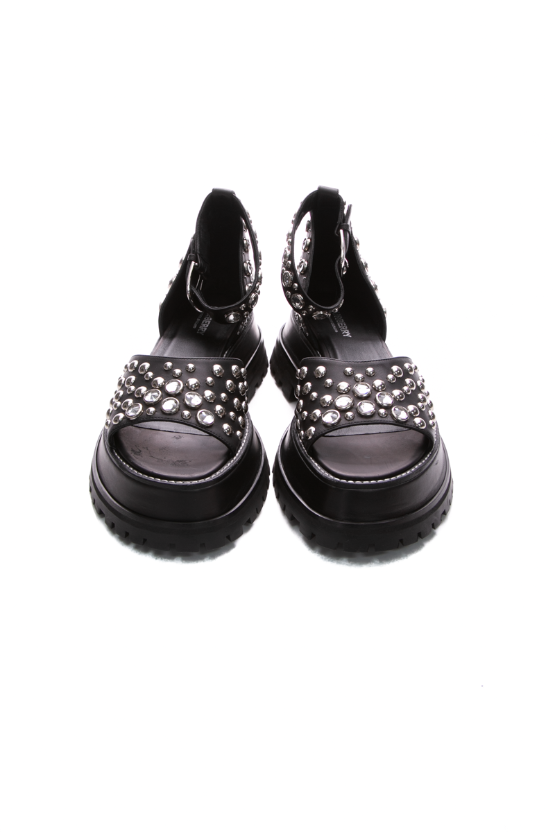 Burberry Black Barnsby Stud Sandals 