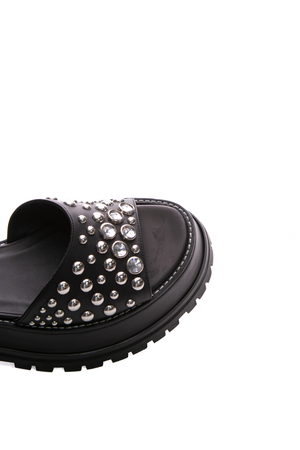 Burberry Black Barnsby Stud Sandals 