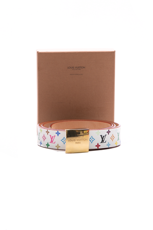 Louis Vuitton Multicolor Ceinture Carre Belt - Size 36