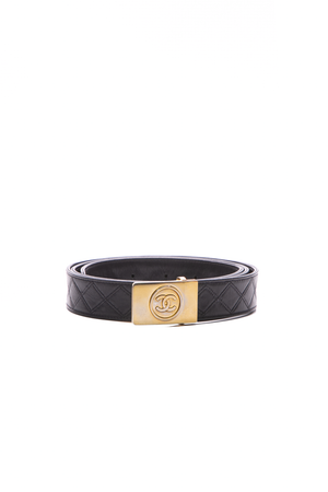 Chanel Black Coco Quilted Belt 