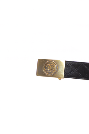 Chanel Black Coco Quilted Belt 