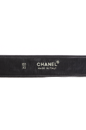 Chanel Black Coco Quilted Belt 