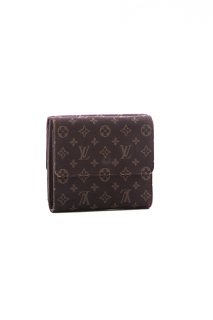 Louis Vuitton Brown Mini Lin Flap Wallet