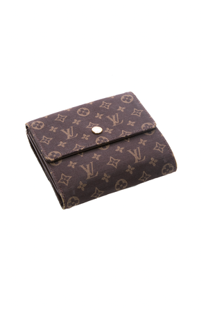 Louis Vuitton Brown Mini Lin Flap Wallet