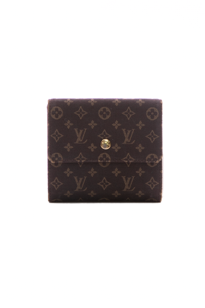 Louis Vuitton Brown Mini Lin Flap Wallet