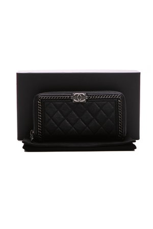 Chanel Boy L-Gusset Zip Wallet