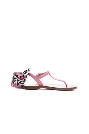 Prada Saffiano Scarf Sandals - Size 36