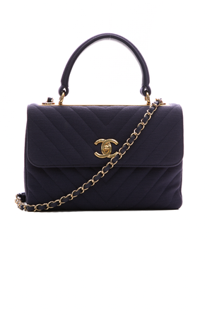 Chanel Navy Jersey Trendy CC Flap Bag