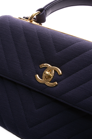 Chanel Navy Jersey Trendy CC Flap Bag