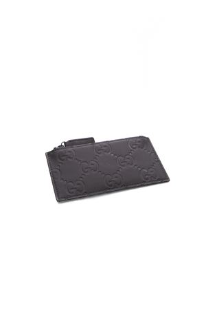 Gucci Rubber-Effect Zip Card Case