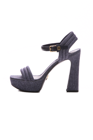 Louis Vuitton Denim Platform Sandals - Size 36.5