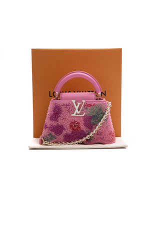 Louis Vuitton Pink Beaded Capushell Bag 