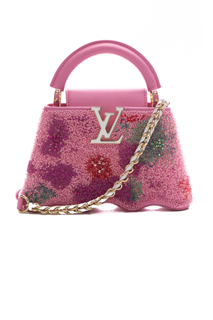 Louis Vuitton Pink Beaded Capushell Bag 